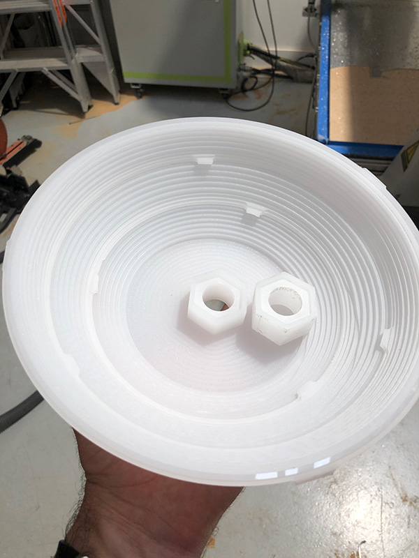 CNC cut acrylic sphere