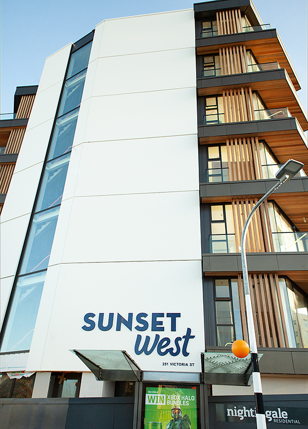 sunset west name sign