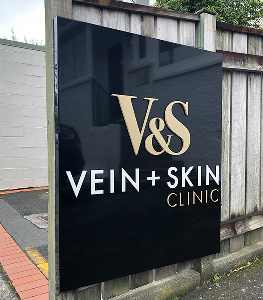 v+s fabricated sign