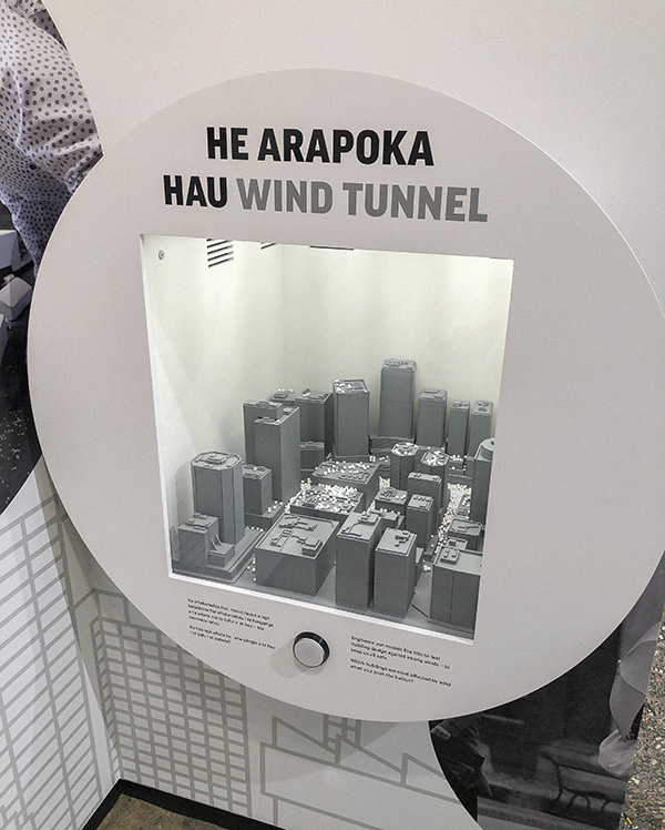 model city wind tunnel interactive exhibit